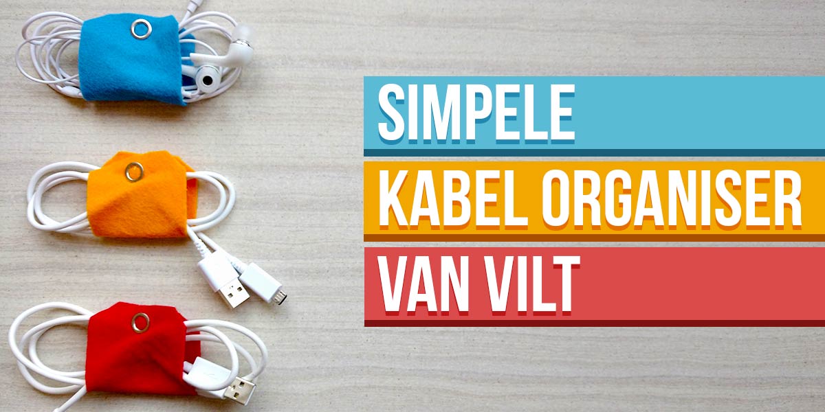 Simpele Kabel Organiser van vilt